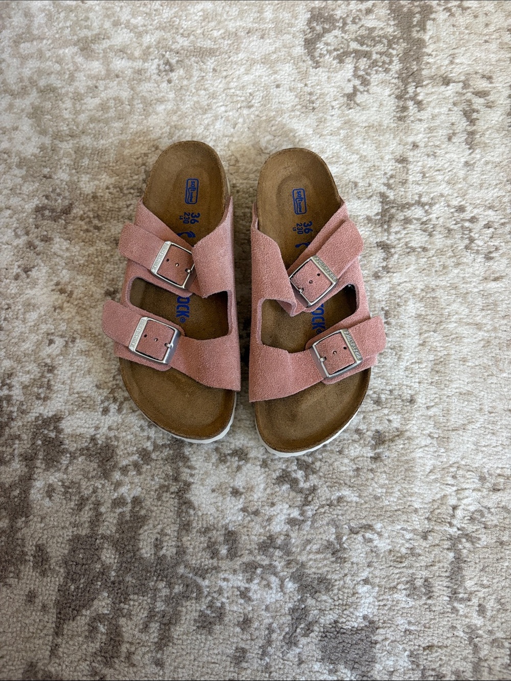 Birkenstock Double-Buckle Suede Slide Sandals - Pink